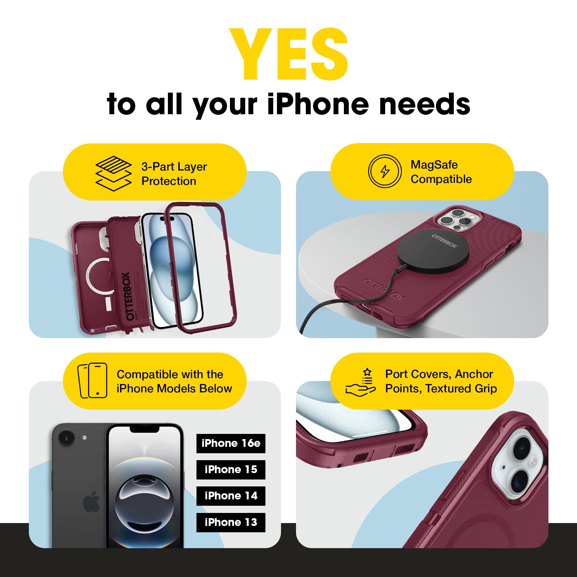 Amazon.com: OtterBox iPhone 16e, iPhone 15, iPhone 14, iPhone 13